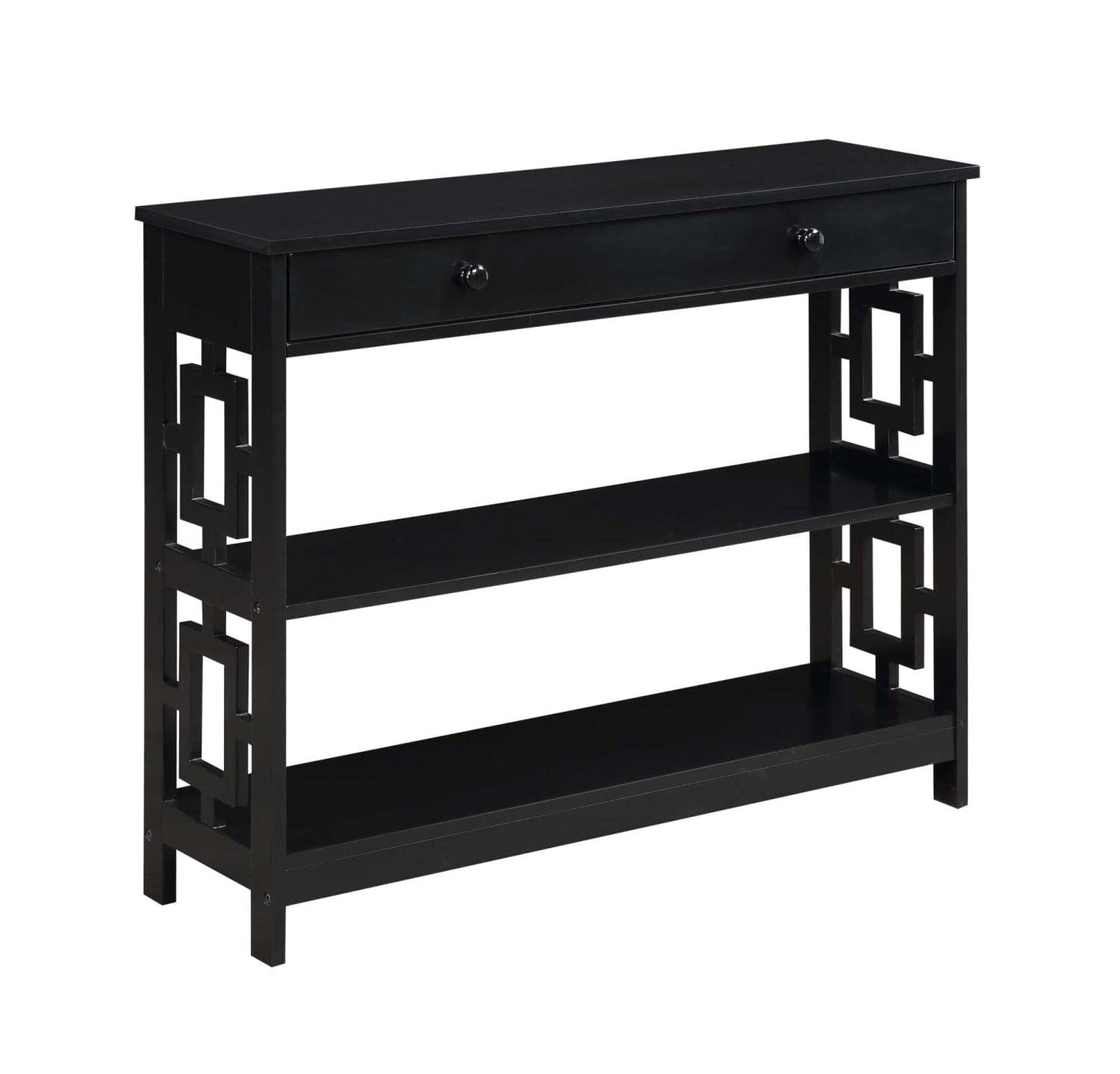 TABLE | Town Square 1 Drawer Console Table with Shelves | Versatile Entryway or Hall Table | Durable Particle Board | Multiple Finishes | Ergode | casafoyer.myshopify.com