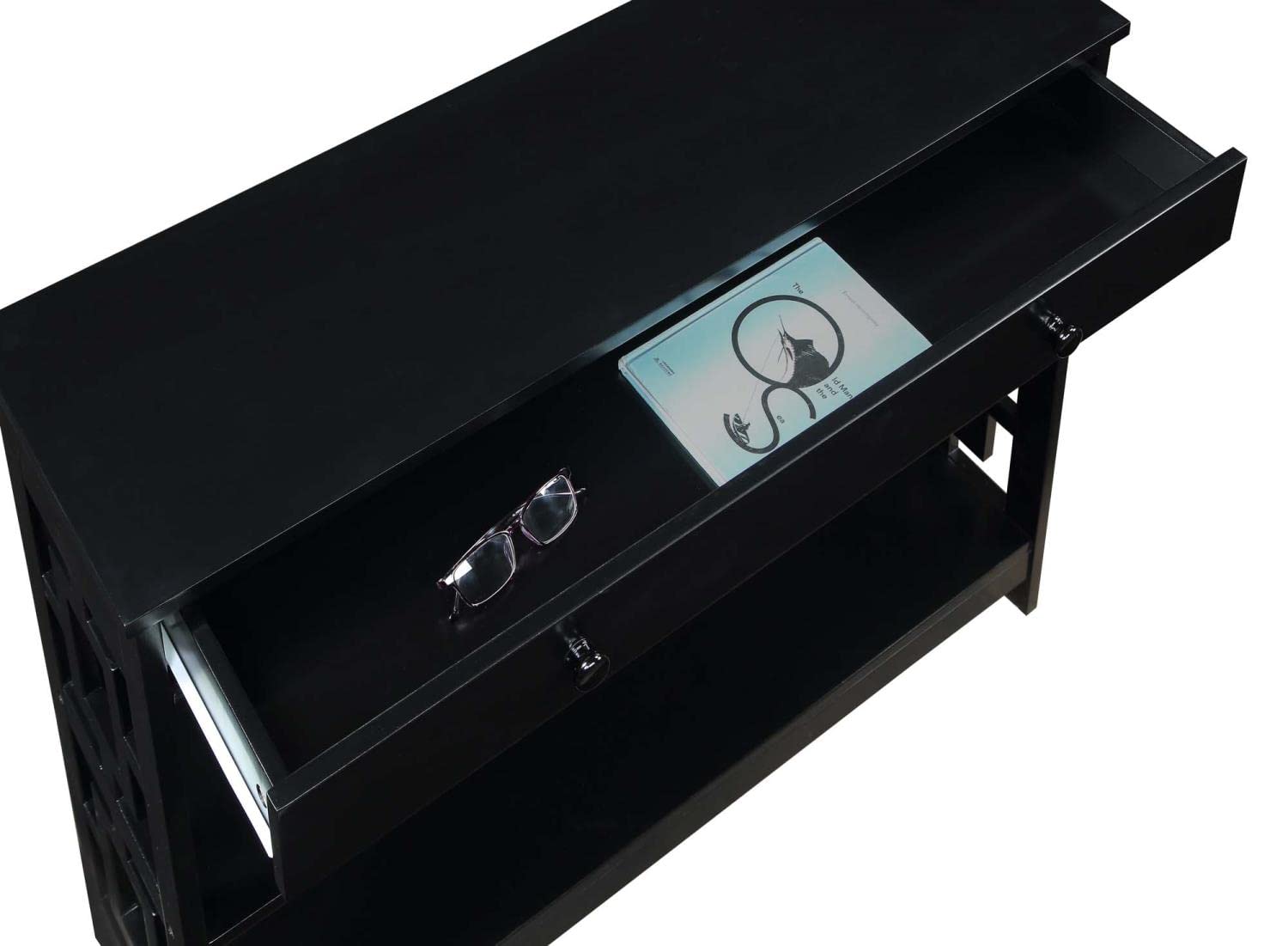TABLE | Town Square 1 Drawer Console Table with Shelves | Versatile Entryway or Hall Table | Durable Particle Board | Multiple Finishes | Ergode | casafoyer.myshopify.com