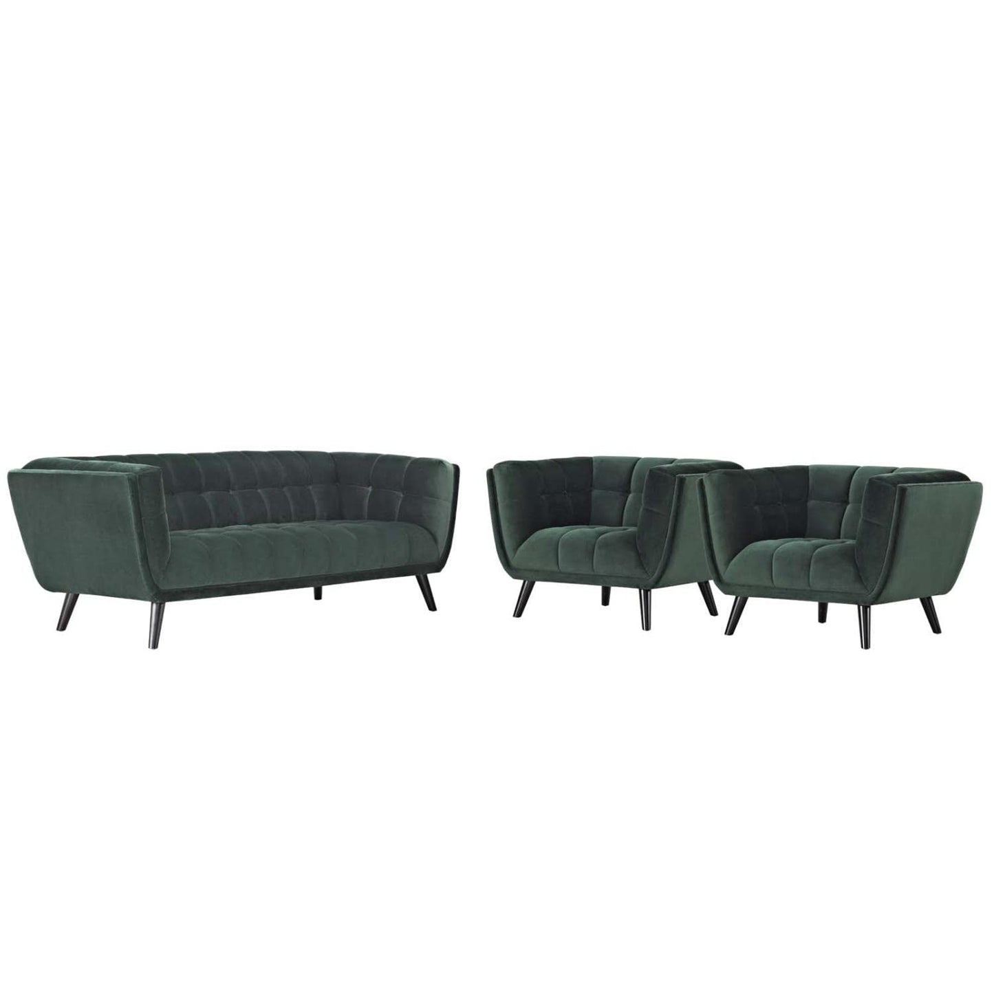 kitchen and dining room sets | CasaFoyer Bestow Performance Velvet Living Room Set | Luxurious | Stain-Resistant | Button Tufted | Deep Seats | Includes Sofa & Armchairs | Ideal for Modern Farmhouse or Contemporary Decor | casafoyer.myshopify.com