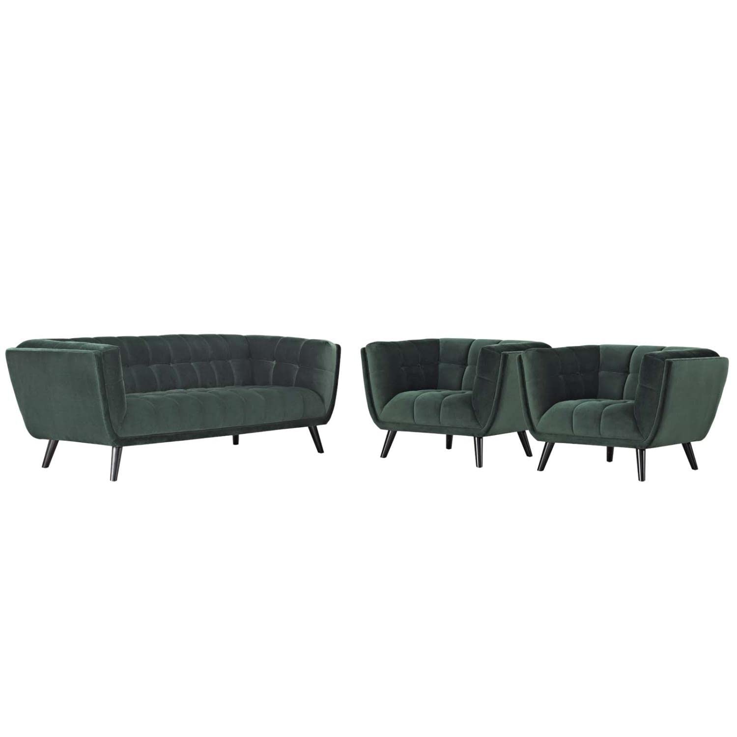 kitchen and dining room sets | CasaFoyer Bestow Performance Velvet Living Room Set | Luxurious | Stain-Resistant | Button Tufted | Deep Seats | Includes Sofa & Armchairs | Ideal for Modern Farmhouse or Contemporary Decor | casafoyer.myshopify.com