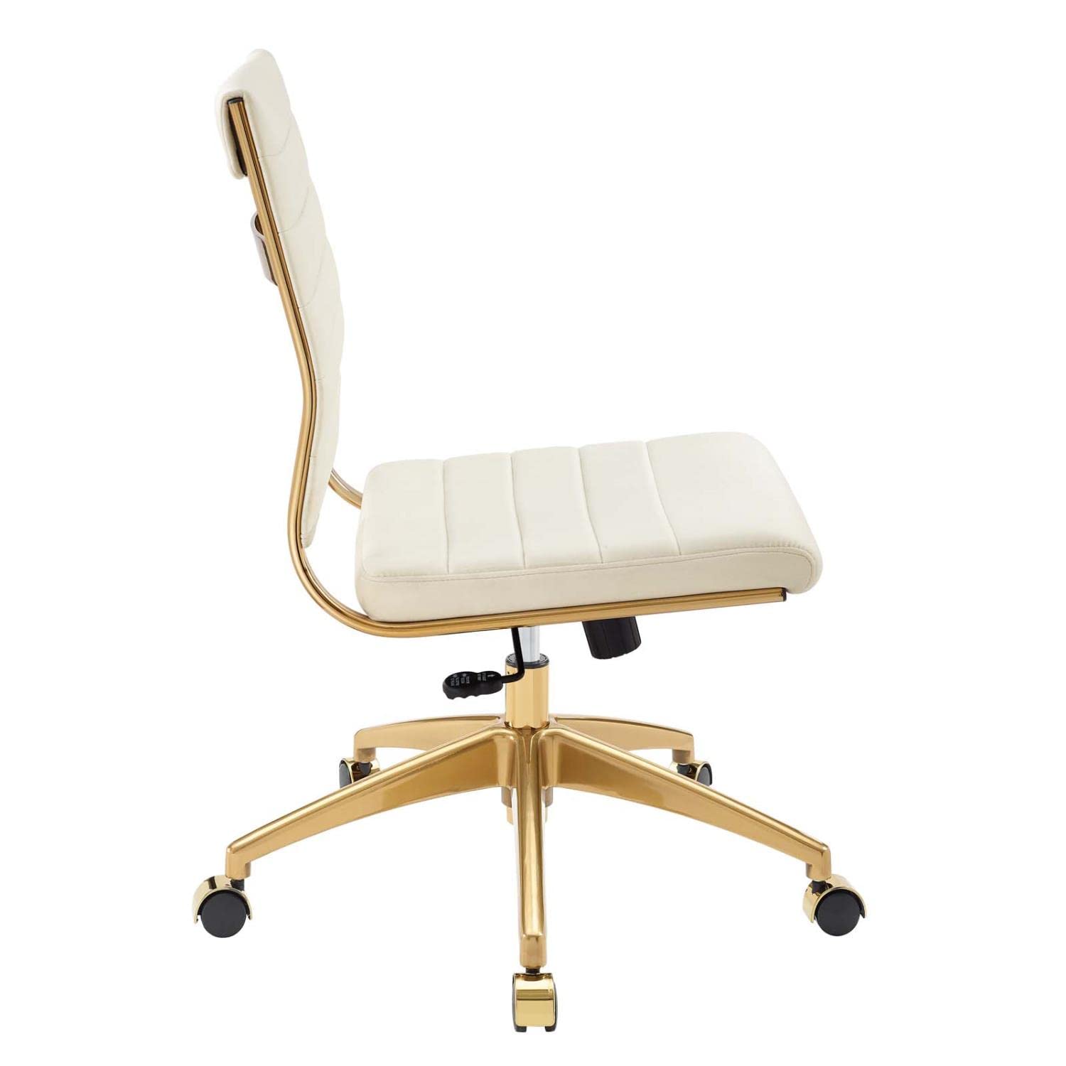 home office desk chairs | CasaFoyer Jive Armless Mid Back Office Chair | Stylish & Functional | Stain-Resistant Velvet Upholstery | Chrome-Plated Aluminum Base | Dual-Wheel Casters | Perfect for Modern Offices | casafoyer.myshopify.com