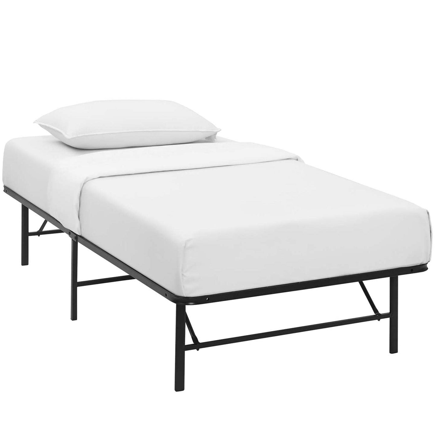 Bed | CasaFoyer Horizon Metal Bed Frame | Stainless Steel | 14-inch Clearance | 1300 lbs Capacity | No Box Spring | Easy Assembly | Twin Size | casafoyer.myshopify.com