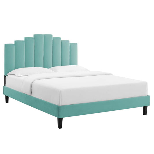 adjustable bed bases | CasaFoyer Elise Performance Velvet Full Platform Bed | Glamorous Art Deco Style | Stain-Resistant Velvet | Memory Foam Compatible | Sturdy & Stable Design | casafoyer.myshopify.com