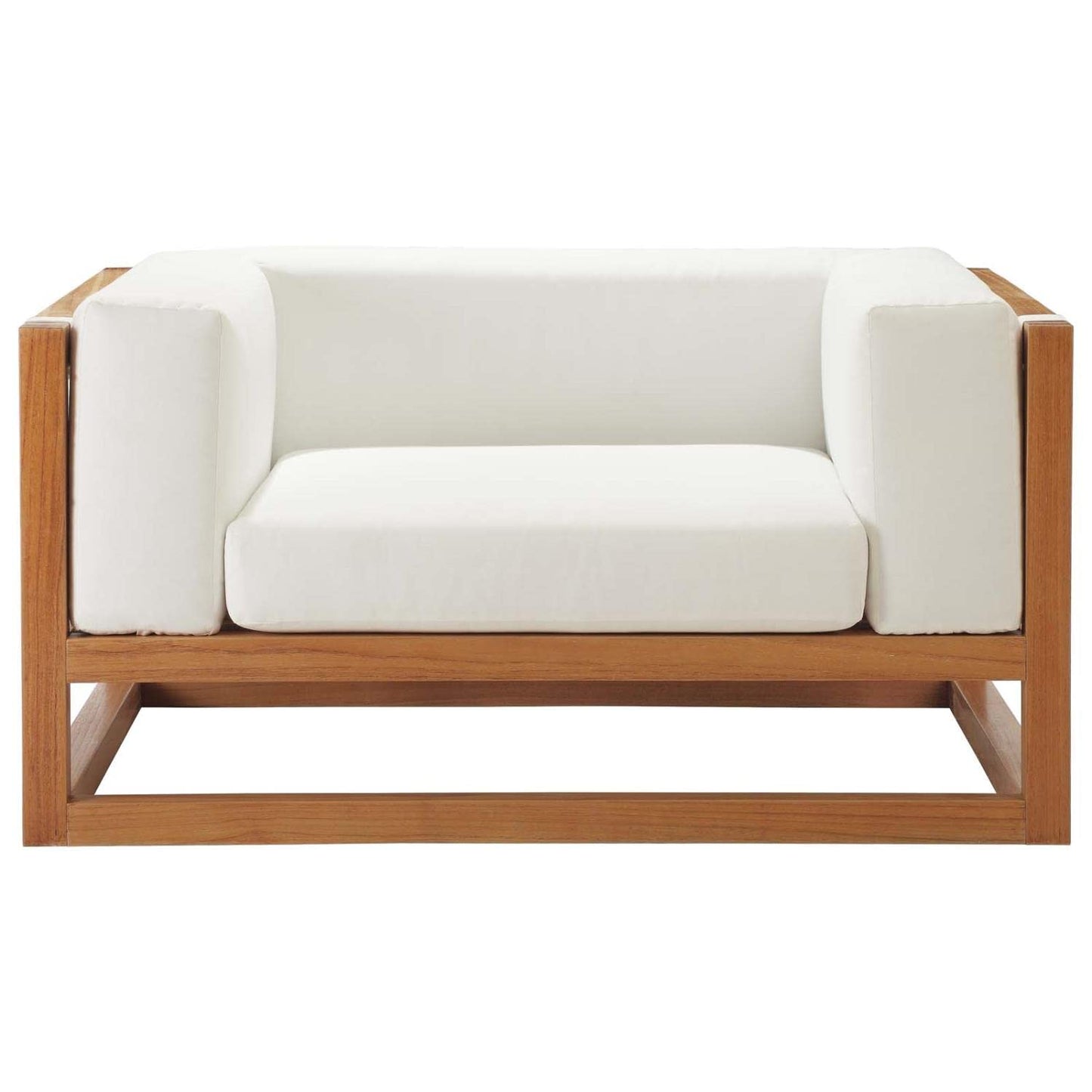 executive chairs | CasaFoyer Newbury Premium Grade A Teak Outdoor Patio Armchair | Durable | Sunproof Fabric | Versatile Design | Natural White | casafoyer.myshopify.com