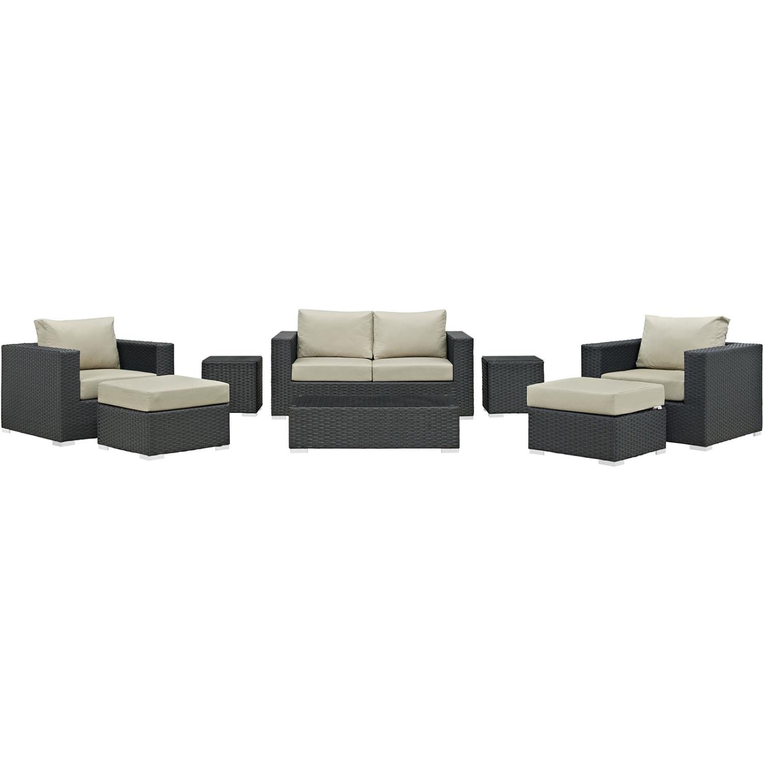 kitchen and dining room sets | CasaFoyer Sojourn Outdoor Patio Furniture Set | Sunbrella Cushions | Synthetic Rattan | UV Protection | Aluminum Frame | Coffee Table, Loveseat, Armchairs, Ottomans, Side Tables | casafoyer.myshopify.com