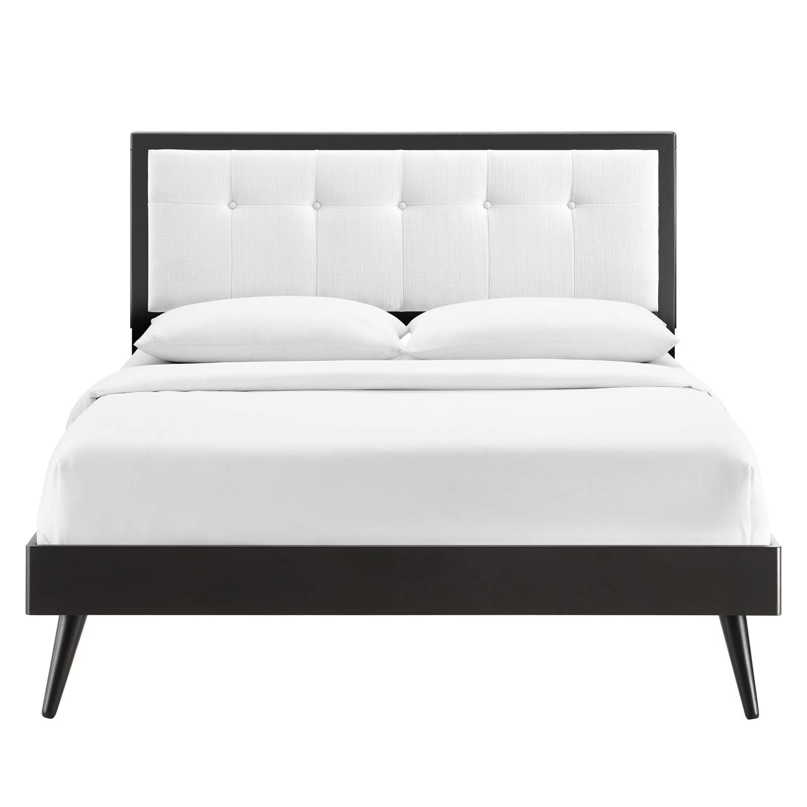 adjustable bed bases | CasaFoyer Willow Tufted Wood Full Platform Bed | Mid-Century Design | Upholstered Headboard | Wood Frame | Button Tufted Accents | Durable Construction | Splayed Rubberwood Legs | No Box Spring Needed | Draper Tufted Headboard | Margo Platform Bed Frame | casafoyer.myshopify.com