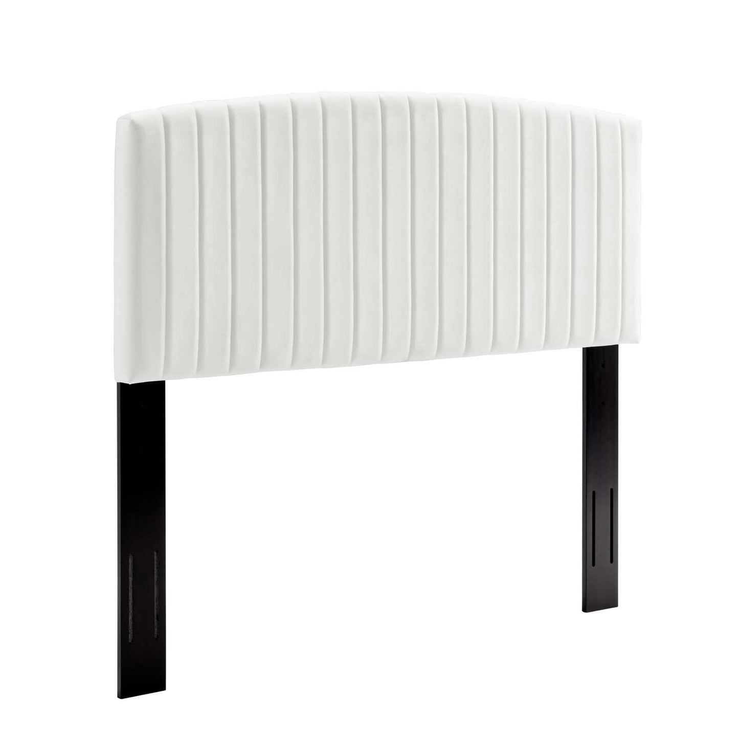 Bed | CasaFoyer Rebecca King/California King Channel Tufted Performance Velvet Upholstered Headboard | Elegant, Durable, Customizable | White | casafoyer.myshopify.com