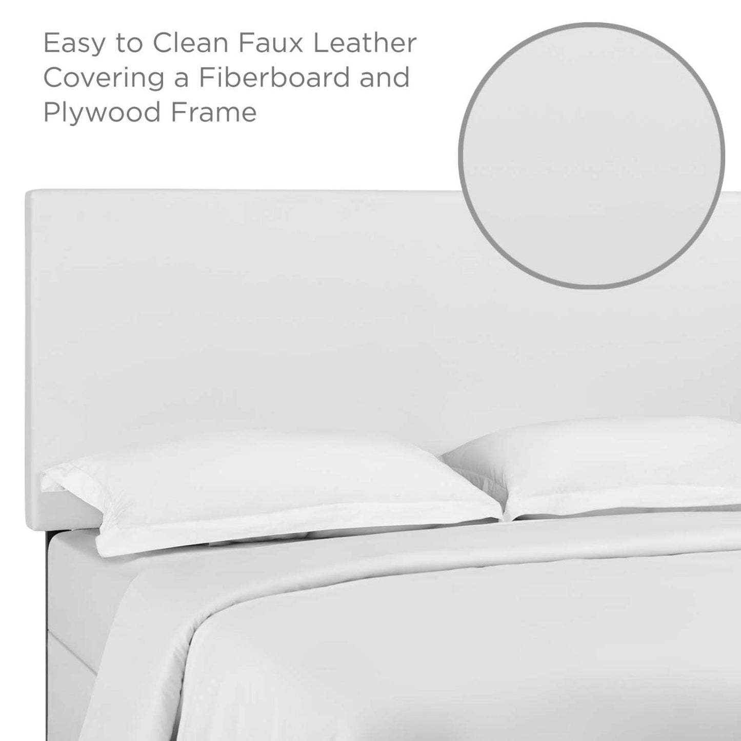 Bed | CasaFoyer Luxurious Claire King/California King Headboard | Elegant & Serene | Faux Leather Upholstery | Sturdy Frame | Adjustable Height | Black-Stained Wood Legs | Supportive & Comfortable | Opulent Addition | casafoyer.myshopify.com