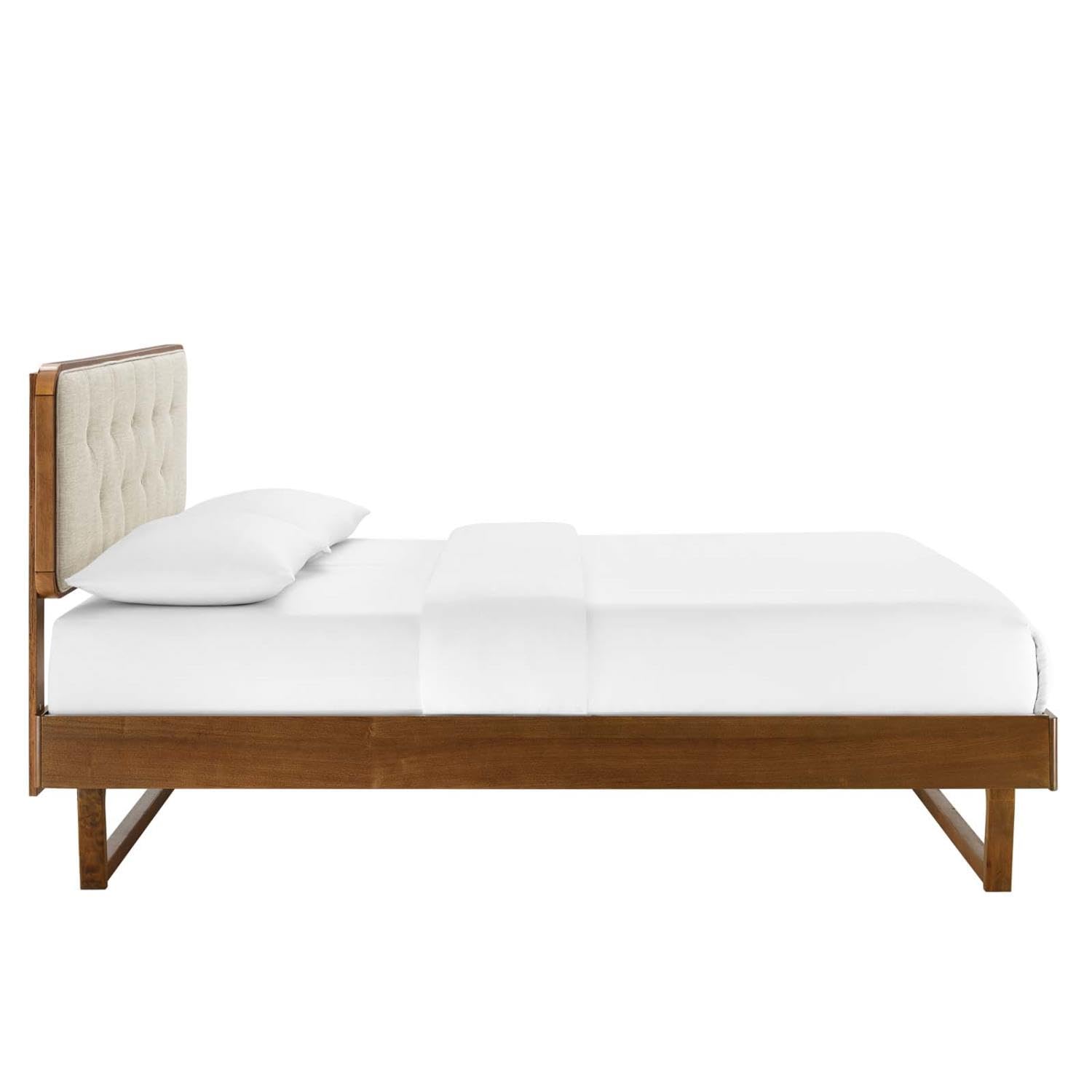 bed frames | CasaFoyer Bridgette Tufted Wood Twin Platform Bed | Modern Design | Button Tufted Headboard | Wood Grain Frame | Sturdy & Durable | No Box Spring Needed | Accommodates Various Mattresses | Assembly Required | 601 lbs Weight Capacity | casafoyer.myshopify.com