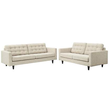 kitchen and dining room sets | CasaFoyer Empress Button Tufted Upholstered Fabric Sectional Sofa Set | Elegant Design | Plush Cushions | Sturdy Support | Includes Sofa & Loveseat | casafoyer.myshopify.com
