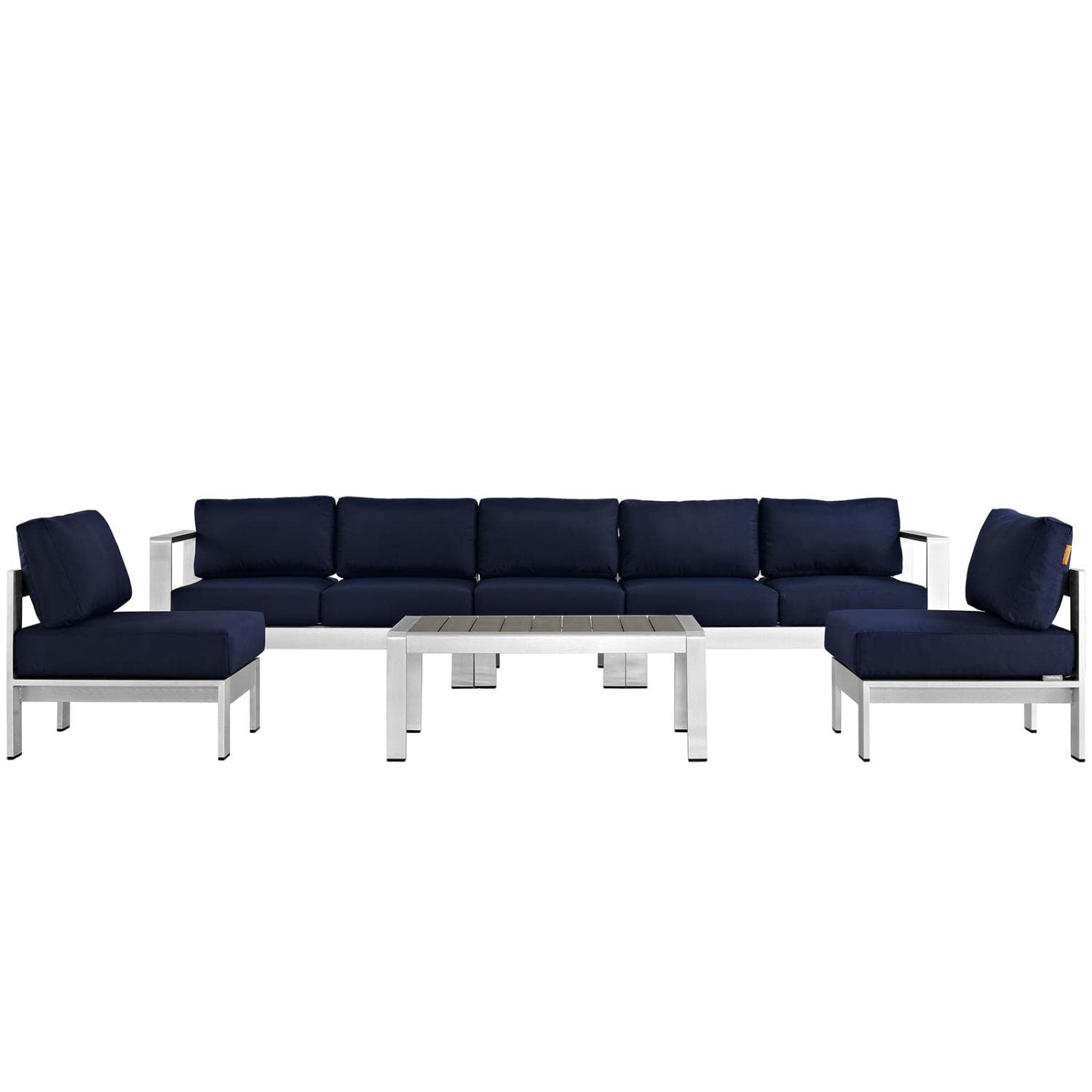 kitchen and dining room sets | CasaFoyer Shore Outdoor Patio Collection | Stylish & Durable Aluminum Sectional Sofa Set with Coffee Table | Weather-resistant Fabric | Perfect for Casual Gatherings | casafoyer.myshopify.com