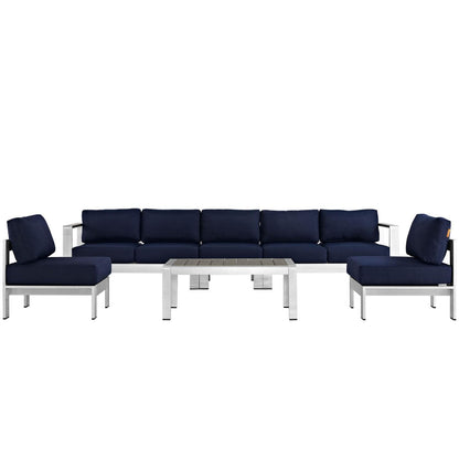 kitchen and dining room sets | CasaFoyer Shore Outdoor Patio Collection | Stylish & Durable Aluminum Sectional Sofa Set with Coffee Table | Weather-resistant Fabric | Perfect for Casual Gatherings | casafoyer.myshopify.com
