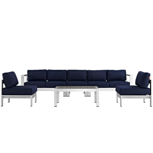kitchen and dining room sets | CasaFoyer Shore Outdoor Patio Collection | Stylish & Durable Aluminum Sectional Sofa Set with Coffee Table | Weather-resistant Fabric | Perfect for Casual Gatherings | casafoyer.myshopify.com