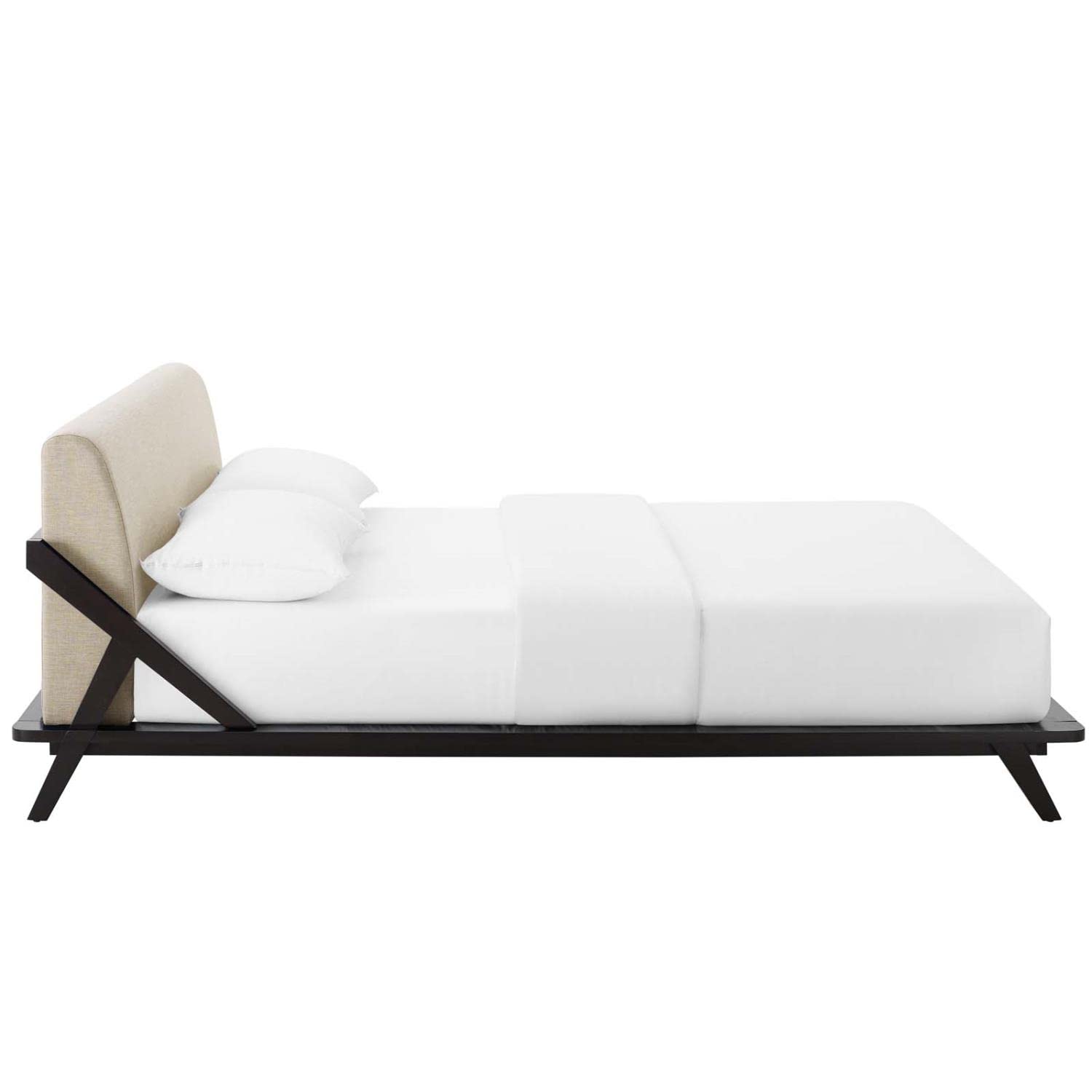 adjustable bed bases | CasaFoyer Luella Queen Platform Bed | Sled Design | Premium Upholstery | Solid Wood Frame | Slatted Support System | Fits Memory Foam, Innerspring, Latex, Hybrid Mattresses | 800 lbs Capacity | Complete Sleep Experience | casafoyer.myshopify.com