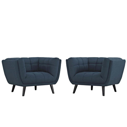 kitchen and dining room sets | CasaFoyer Bestow Collection | Wide Profile Armchairs | Polyester Fabric Upholstery | Set of 2 | Blue | casafoyer.myshopify.com