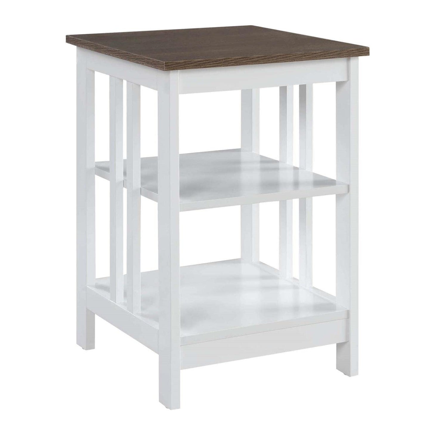 TABLE | Mission End Table with Shelves by Ergode | Sleek Surface Top | Extra Storage | Durable Construction | Perfect for Living Areas | Mission Collection | casafoyer.myshopify.com