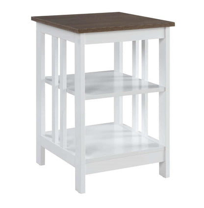 TABLE | Mission End Table with Shelves by Ergode | Sleek Surface Top | Extra Storage | Durable Construction | Perfect for Living Areas | Mission Collection | casafoyer.myshopify.com