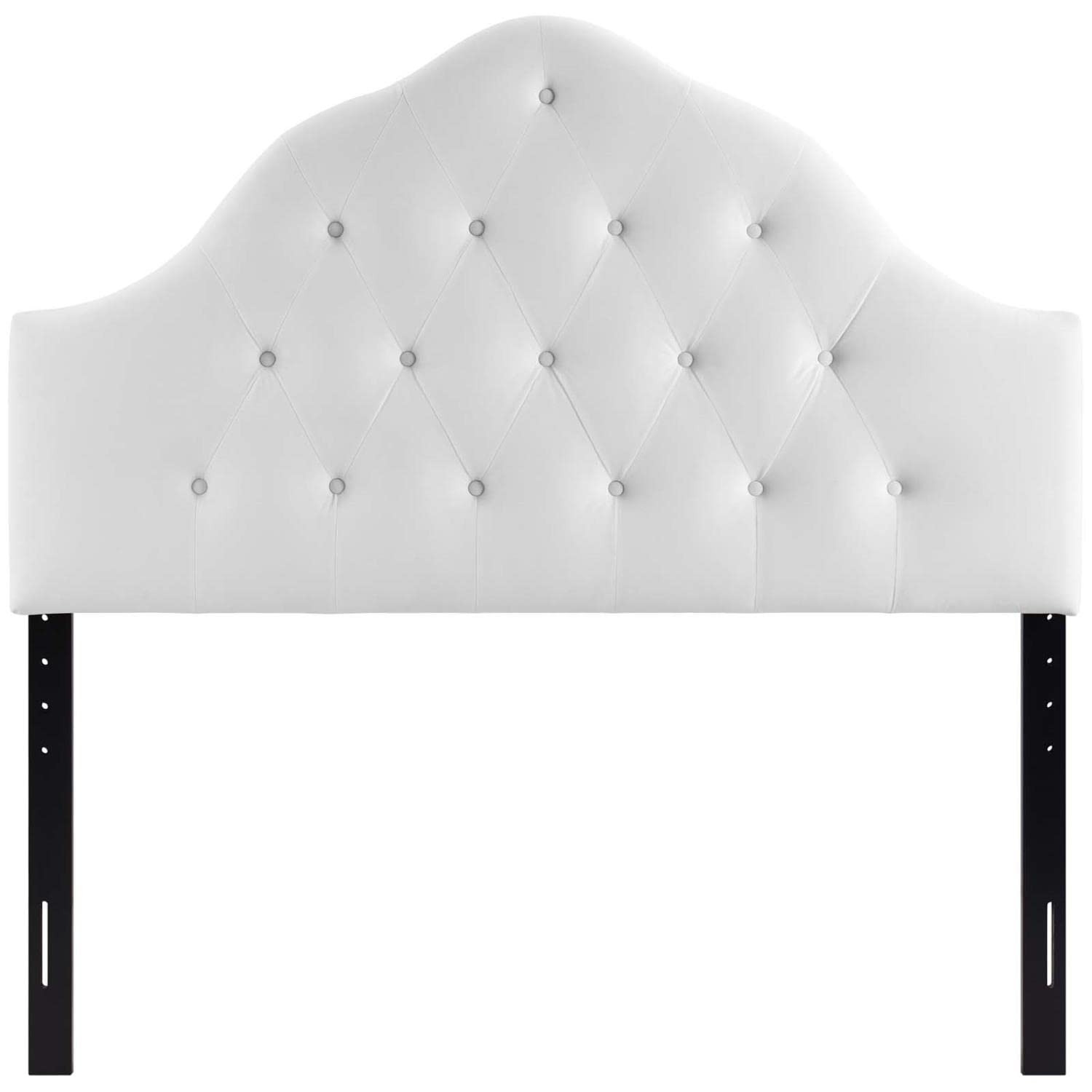 headboards | CasaFoyer Sovereign Performance Velvet Full Headboard | Luxurious & Glamorous | Plush Vintage Velvet | Soft & Stain-Resistant | Diamond Tufting | Height Adjustable | White | casafoyer.myshopify.com