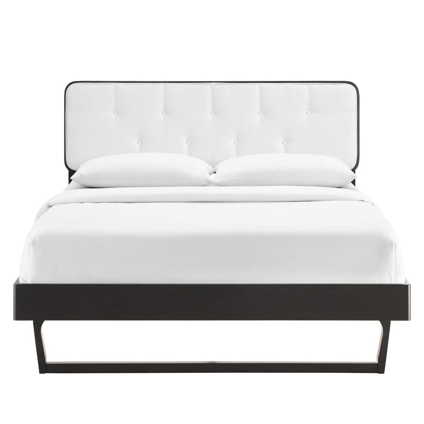 bed frames | CasaFoyer Bridgette Tufted Wood Full Platform Bed | Modern Design | Button Tufted Headboard | Wood Grain Frame | Sturdy & Durable | No Box Spring Needed | Accommodates Various Mattresses | Assembly Required | 601 lbs Weight Capacity | casafoyer.myshopify.com