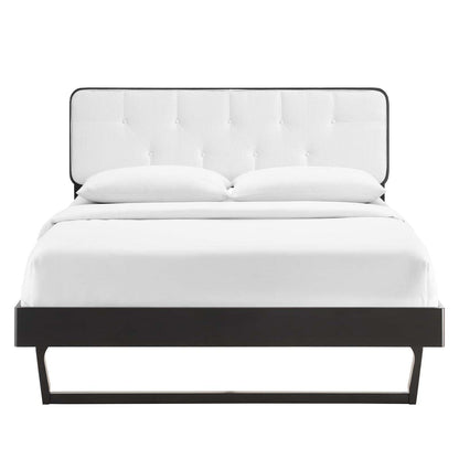 bed frames | CasaFoyer Bridgette Tufted Wood Full Platform Bed | Modern Design | Button Tufted Headboard | Wood Grain Frame | Sturdy & Durable | No Box Spring Needed | Accommodates Various Mattresses | Assembly Required | 601 lbs Weight Capacity | casafoyer.myshopify.com