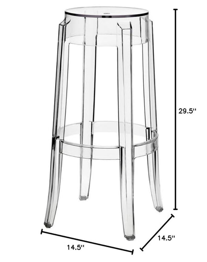 barstools | CasaFoyer Casper Bar Stool | Transparent Acrylic | Stylish & Stable Seating | Non-Marking Feet | Perfect for Any Color Scheme | casafoyer.myshopify.com