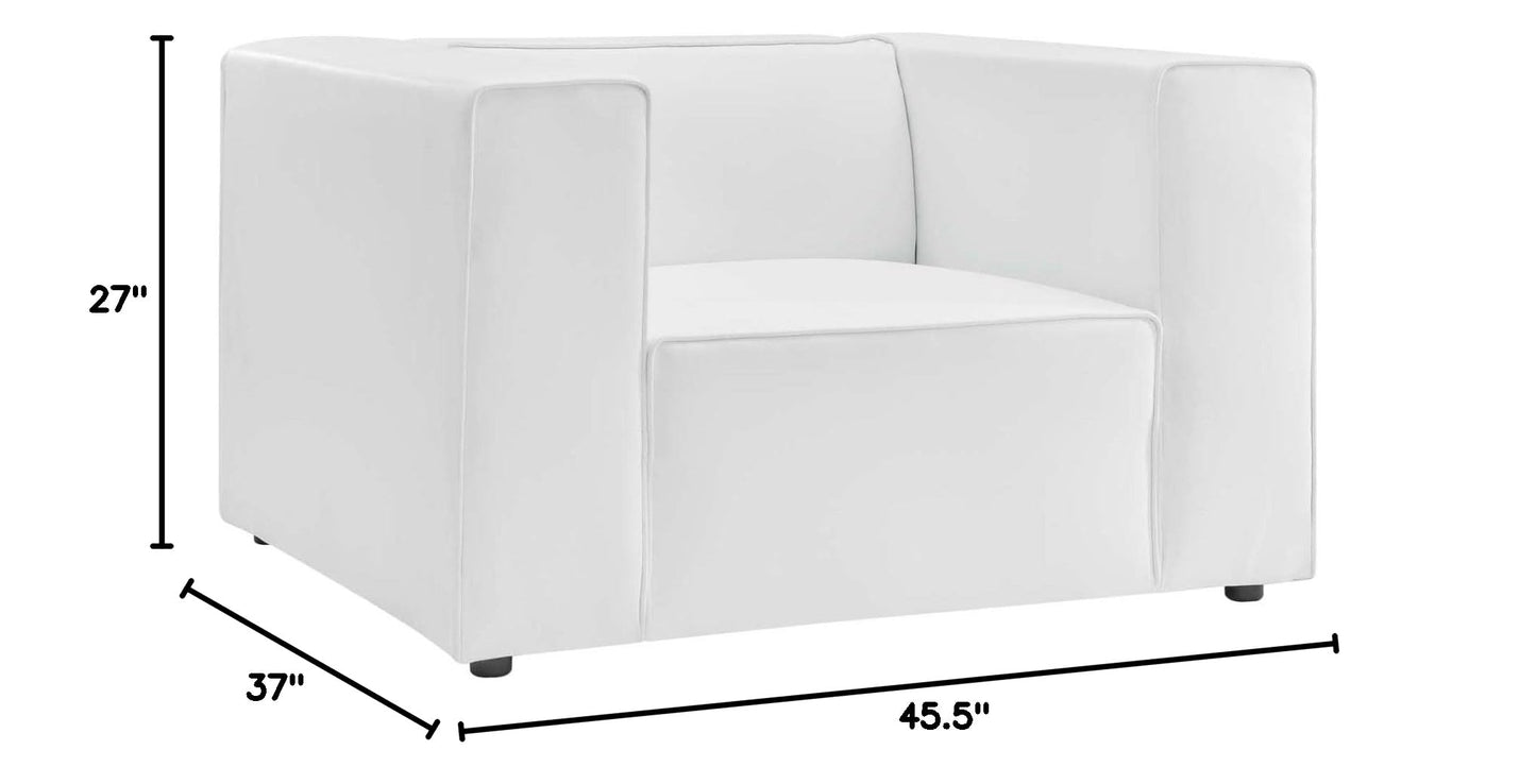 home office desk chairs | CasaFoyer Mingle Vegan Leather Armchair | Ultimate Comfort & Style | Spacious Seating | Dense Foam Padding | Adjustable Design | Vegan Leather Upholstery | Elegant Piping Details | Sturdy Plastic Legs | Ideal for Modern Décor | casafoyer.myshopify.com