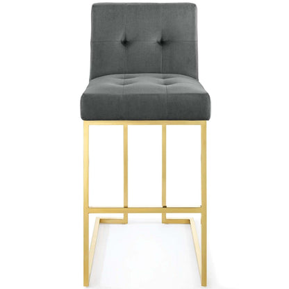barstools | CasaFoyer Privy Bar Stool | Gold Stainless Steel Base | Performance Velvet Upholstery | Elegant & Durable | Hassle-Free Assembly | 331 lbs Weight Capacity | casafoyer.myshopify.com