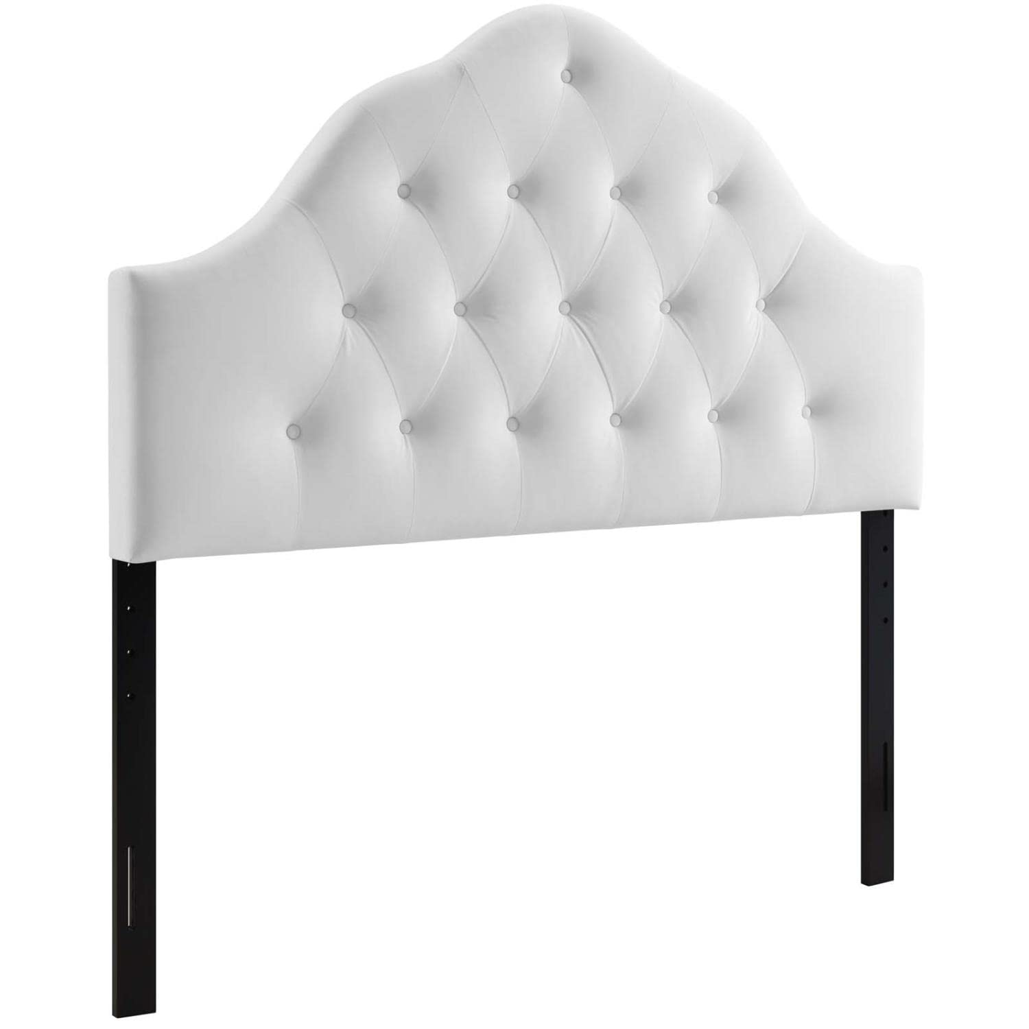 headboards | CasaFoyer Sovereign Performance Velvet Full Headboard | Luxurious & Glamorous | Plush Vintage Velvet | Soft & Stain-Resistant | Diamond Tufting | Height Adjustable | White | casafoyer.myshopify.com