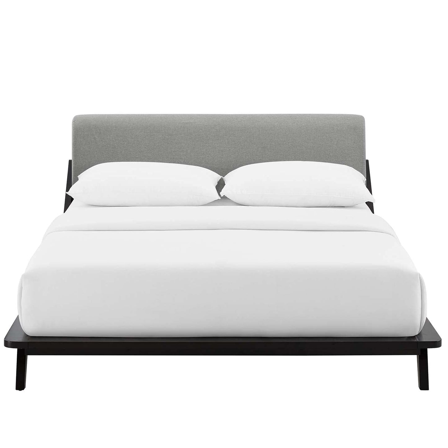 adjustable bed bases | CasaFoyer Luella Queen Platform Bed | Tranquil & Rejuvenating Nights | Premium Polyester Fabric | Solid Wood Frame | Slatted Wood Support | Sleek Mid-Century Design | Accommodates up to 800 lbs | Ideal for Master or Guest Bedroom | casafoyer.myshopify.com