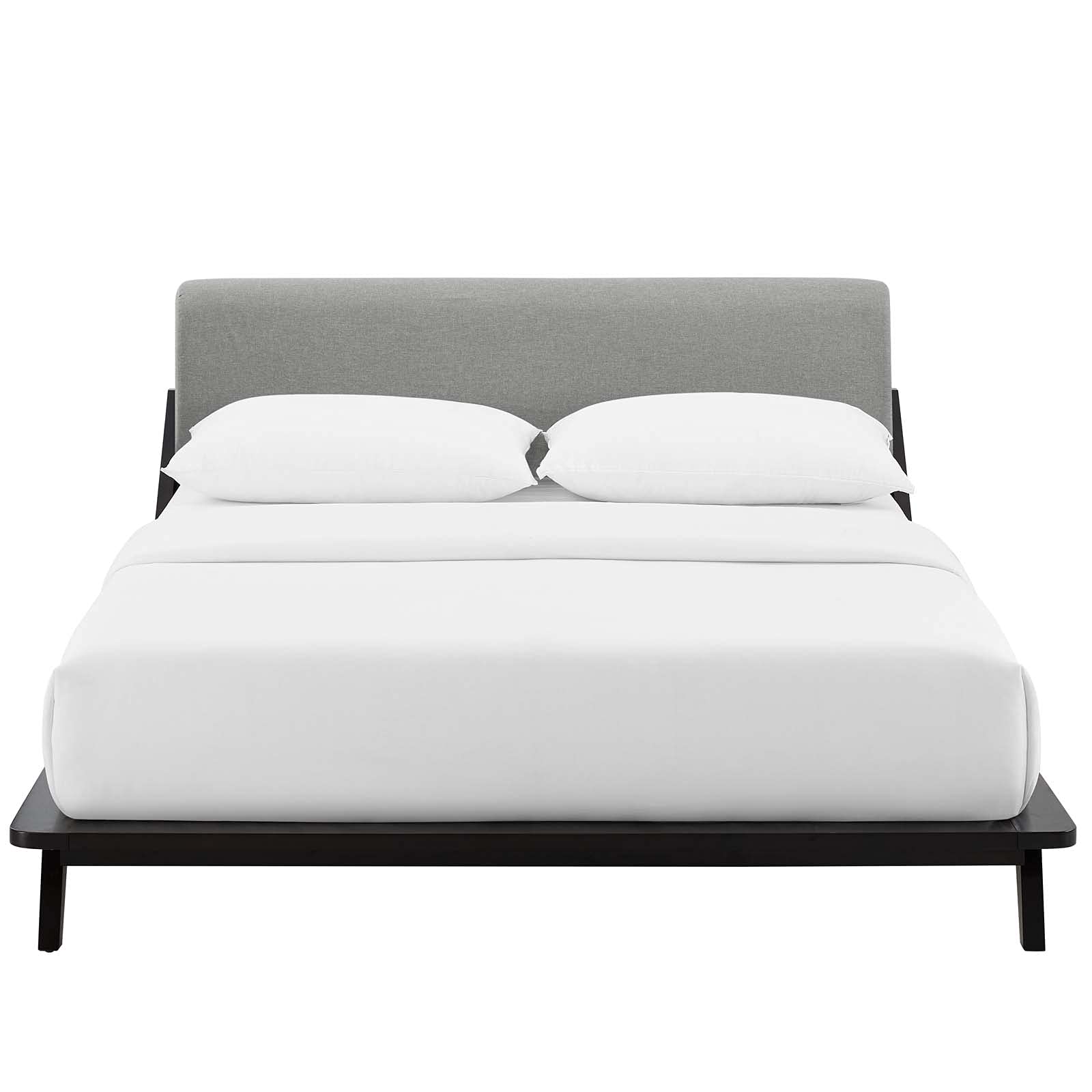 adjustable bed bases | CasaFoyer Luella Queen Platform Bed | Tranquil & Rejuvenating Nights | Premium Polyester Fabric | Solid Wood Frame | Slatted Wood Support | Sleek Mid-Century Design | Accommodates up to 800 lbs | Ideal for Master or Guest Bedroom | casafoyer.myshopify.com