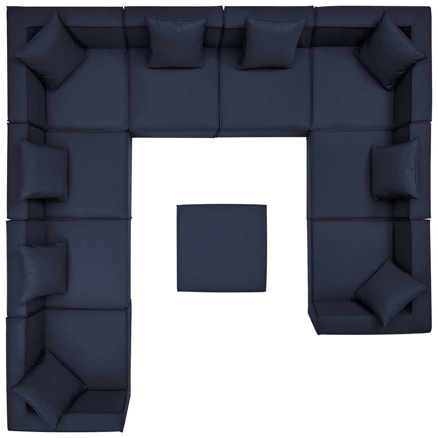 executive chairs | CasaFoyer Outdoor Patio Saybrook Upholstered 10-Piece Sectional Sofa | Comfortable & Stylish All-Weather Furniture Set | Navy | casafoyer.myshopify.com