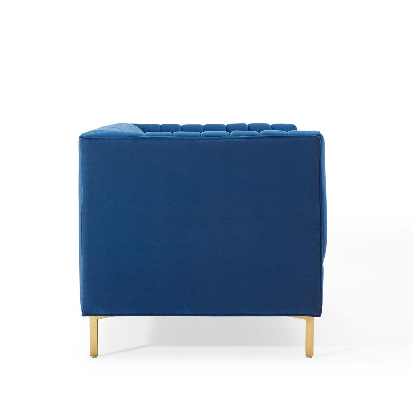 sofas | CasaFoyer Shift Channel Tufted Performance Velvet Living Room Loveseat | Elegant Deco Design | Vertical Tufted Details | Stain-Resistant Upholstery | Gold Stainless Steel Legs | Assembly Required | 600 lbs Weight Capacity | casafoyer.myshopify.com