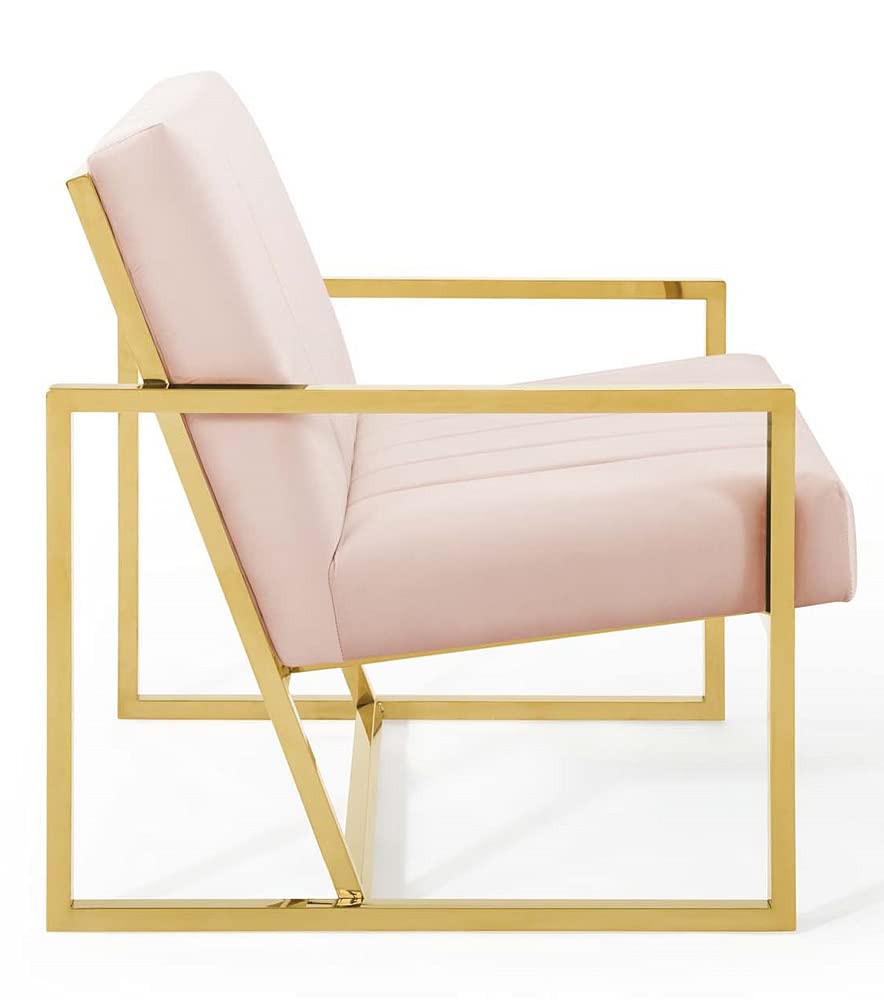 home office desk chairs | CasaFoyer Elevate your living room with the Inspire Channel Tufted Velvet Armchair | Pink. Sleek design with gold stainless steel frame. Comfortable foam padding & stain-resistant upholstery. No assembly required. Supports up to 441 lbs. | casafoyer.myshopify.com