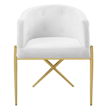 home office desk chairs | CasaFoyer Savour Tufted Performance Velvet Accent Dining Armchair | Stain-Resistant | Comfortable | Durable | Set of 2 | Luxury & Sophistication for Dining Room or Living Space | casafoyer.myshopify.com