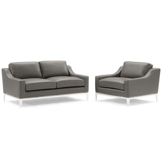 kitchen and dining room sets | CasaFoyer Sophisticated Harness Loveseat & Armchair Set | Leather Upholstery | Ultimate Comfort | Stainless Steel Frame | Non-Marking Foot Caps | Removable Cushions | Weight Capacity: Loveseat 600 lbs, Armchair 300 lbs | Includes 64 Loveseat & Armchair | casafoyer.myshopify.com
