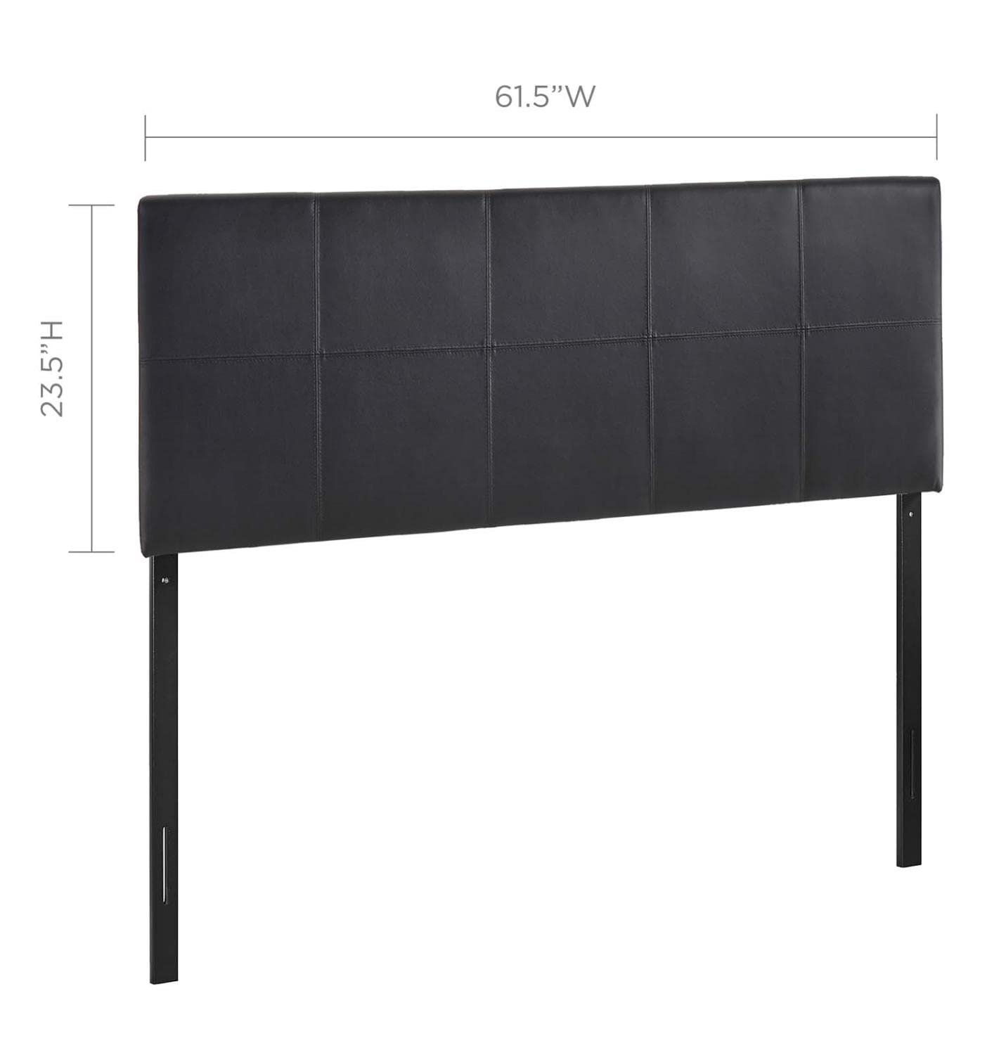 headboards | CasaFoyer  Oliver Queen Upholstered Faux Leather Headboard | Plush & Opulent | Raised Trim | Glossy Finish | Complete Bedroom Set | casafoyer.myshopify.com