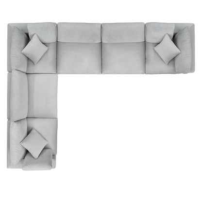 kitchen and dining room sets | CasaFoyer Commix Luxurious Sectional Sofa | Stain-Resistant Velvet | Solid Wood Construction | Foam & Duck Down Cushions | Overstuffed Feather Pillows | 6-Piece Set | casafoyer.myshopify.com