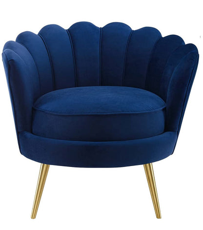 home office desk chairs | CasaFoyer Admire Scalloped Edge Performance Velvet Accent Armchair | Ocean Serenity | Artistic Seashell Edges | Tufted | Organic Barrel Back Design | Stain-Resistant Velvet | Gold Stainless Steel Legs | casafoyer.myshopify.com