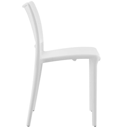 Chair | Hipster Dining Side Chair | Captivating & Interactive Design | Stackable | Fully Assembled | Indoor/Outdoor Use | White | casafoyer.myshopify.com