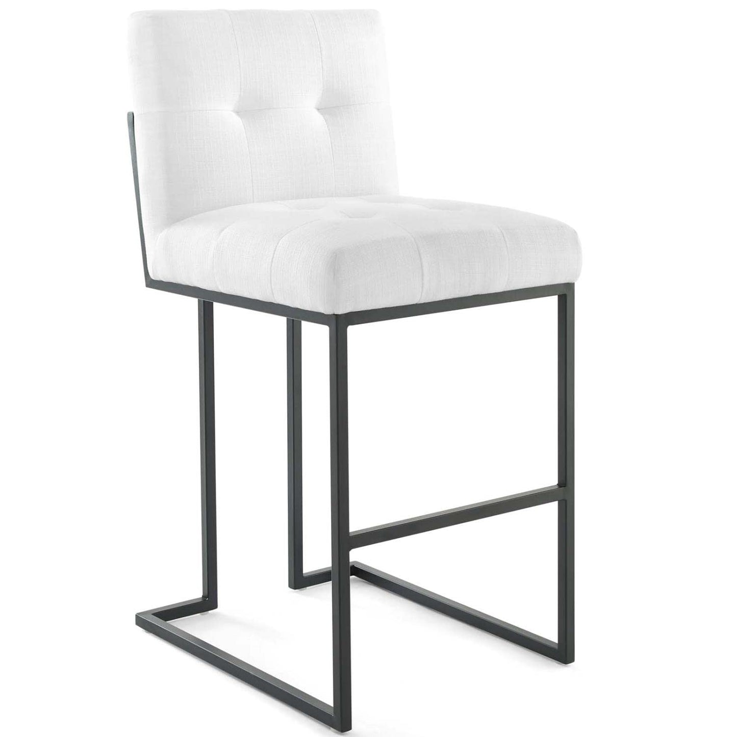 barstools | CasaFoyer Privy Bar Stool Set of 2 | Elegant Modern Design | Fabric Upholstery | Matte Black Stainless Steel Base | 331 lbs Weight Capacity | casafoyer.myshopify.com