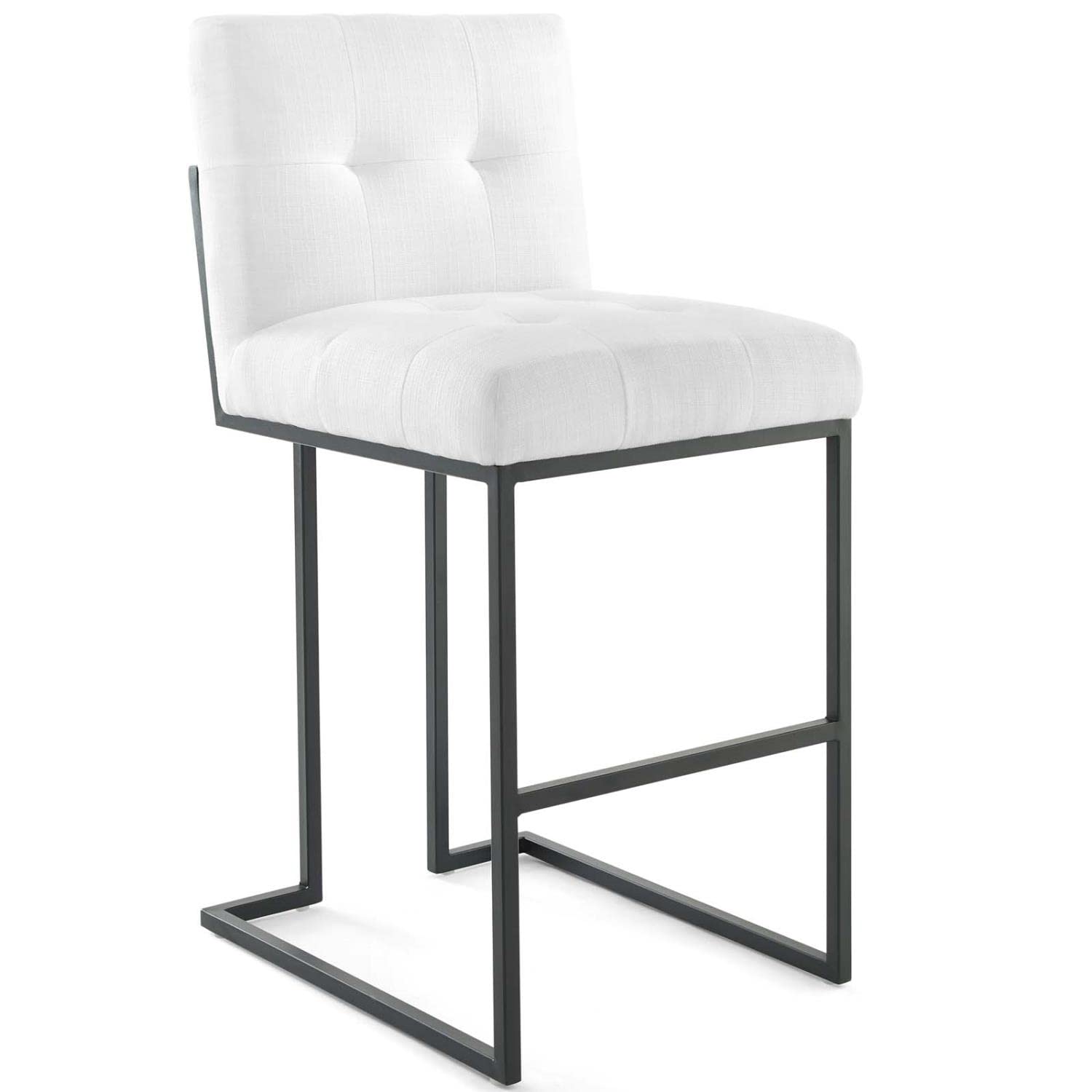 barstools | CasaFoyer Privy Bar Stool Set of 2 | Elegant Modern Design | Fabric Upholstery | Matte Black Stainless Steel Base | 331 lbs Weight Capacity | casafoyer.myshopify.com