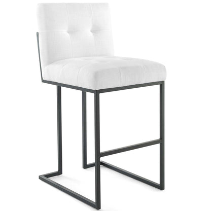barstools | CasaFoyer Privy Bar Stool Set of 2 | Elegant Modern Design | Fabric Upholstery | Matte Black Stainless Steel Base | 331 lbs Weight Capacity | casafoyer.myshopify.com