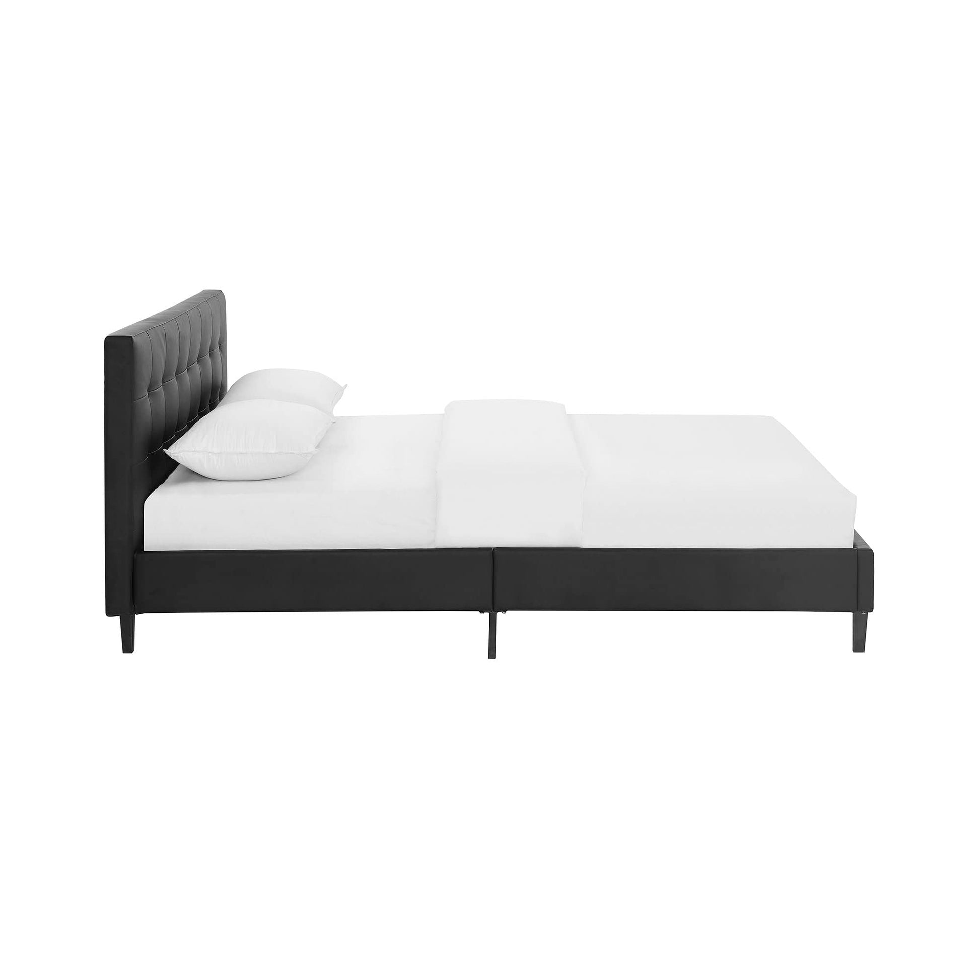 adjustable bed bases | CasaFoyer Linnea Platform Bed | Elegant Vinyl Headboard | Solid Wood Legs | No Box Spring Needed | Versatile for Memory Foam, Spring, Latex, Hybrid Mattresses | Chic-Luxe Design | Weight Capacity 1300 lbs | Queen Size | casafoyer.myshopify.com