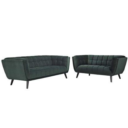 kitchen and dining room sets | CasaFoyer Bestow Performance Velvet Living Room Set | Luxurious | Stain-Resistant | Wide Profile | Button Tufted | Foam Padded | Black Finish Legs | Includes Sofa & Loveseat | Ideal for Mid-Century, Modern Farmhouse, Contemporary Decors | casafoyer.myshopify.com