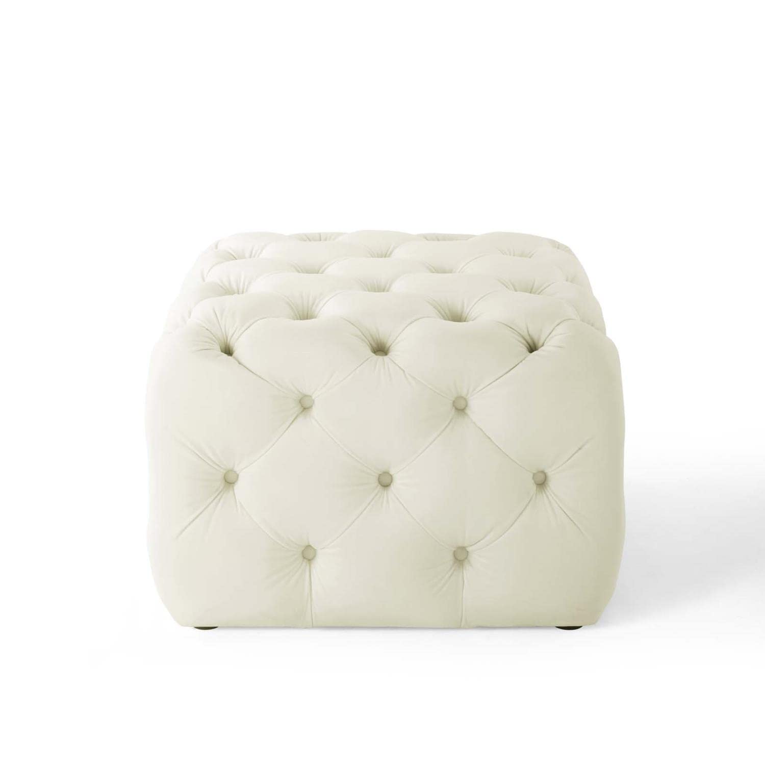 ottomans | CasaFoyer Amour Tufted Button Square Ottoman | Luxurious Stain-Resistant Velvet | Glamorous & Versatile | 500 lbs Weight Capacity | casafoyer.myshopify.com