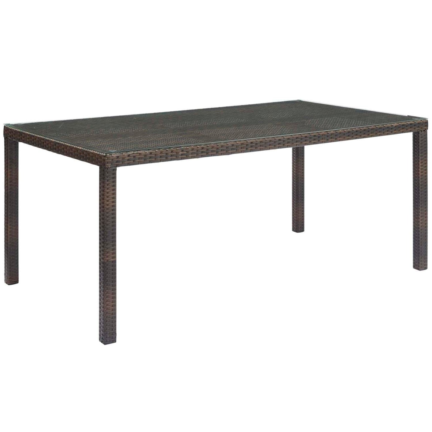 kitchen and dining room sets | CasaFoyer Conduit 7 Piece Outdoor Patio Dining Set | Transitional Style | Durable Aluminum Frame | UV-Resistant Wicker Rattan | Comfortable Cushions | Tempered Glass Tabletop | casafoyer.myshopify.com