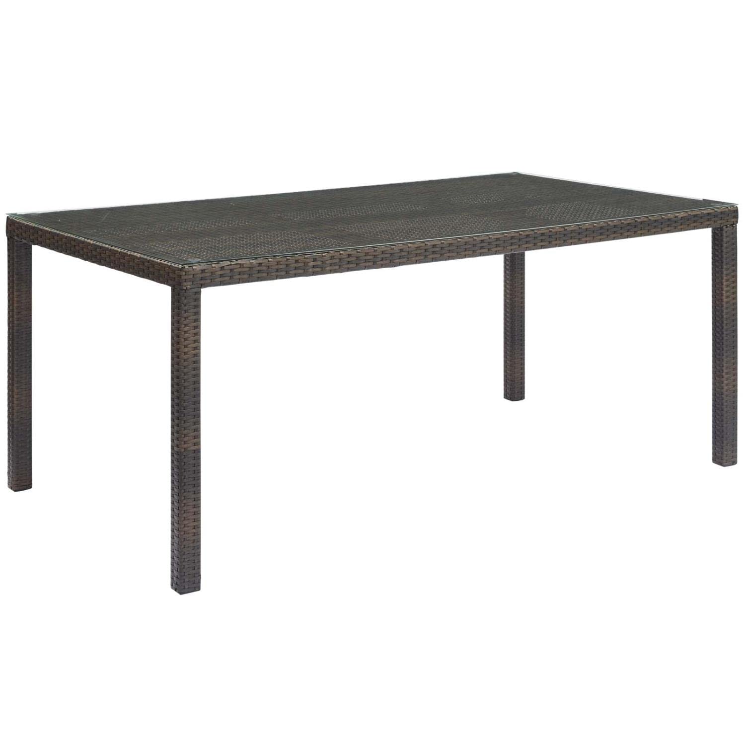 kitchen and dining room sets | CasaFoyer Conduit 7 Piece Outdoor Patio Dining Set | Transitional Style | Durable Aluminum Frame | UV-Resistant Wicker Rattan | Comfortable Cushions | Tempered Glass Tabletop | casafoyer.myshopify.com