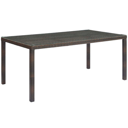kitchen and dining room sets | CasaFoyer Conduit 7 Piece Outdoor Patio Dining Set | Transitional Style | Durable Aluminum Frame | UV-Resistant Wicker Rattan | Comfortable Cushions | Tempered Glass Tabletop | casafoyer.myshopify.com