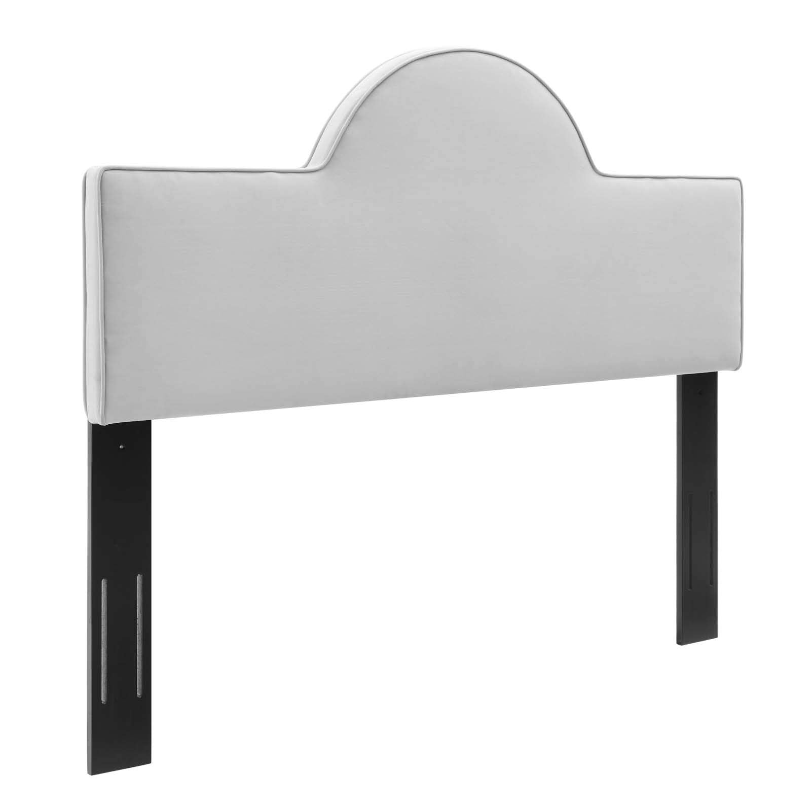 Bed | CasaFoyer Dawn Performance Velvet Twin Headboard | Enhance Ambiance, Luxury & Comfort | Adjustable Height | Stain-Resistant | Easy Assembly | Light Gray | casafoyer.myshopify.com