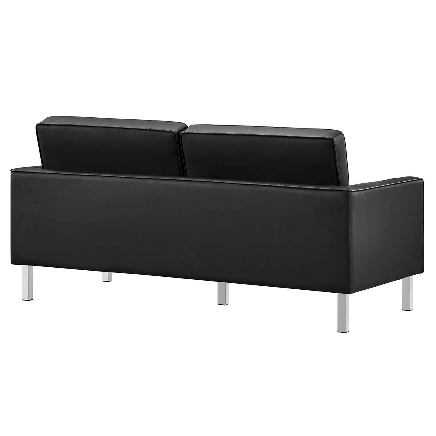 home office desk chairs | CasaFoyer Loft Tufted Faux Leather Loveseat | Modern Design | Stainless Steel Frame | Button Tufting | 600 lb Weight Capacity | casafoyer.myshopify.com